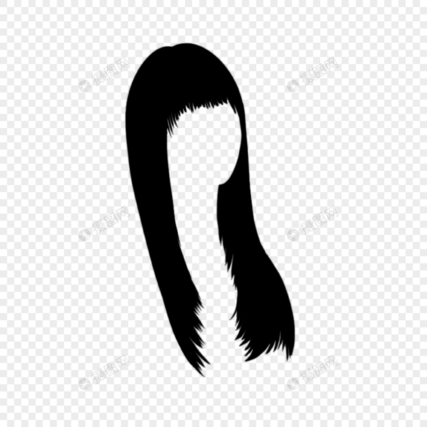 女士发型乌黑头发创意假发图片