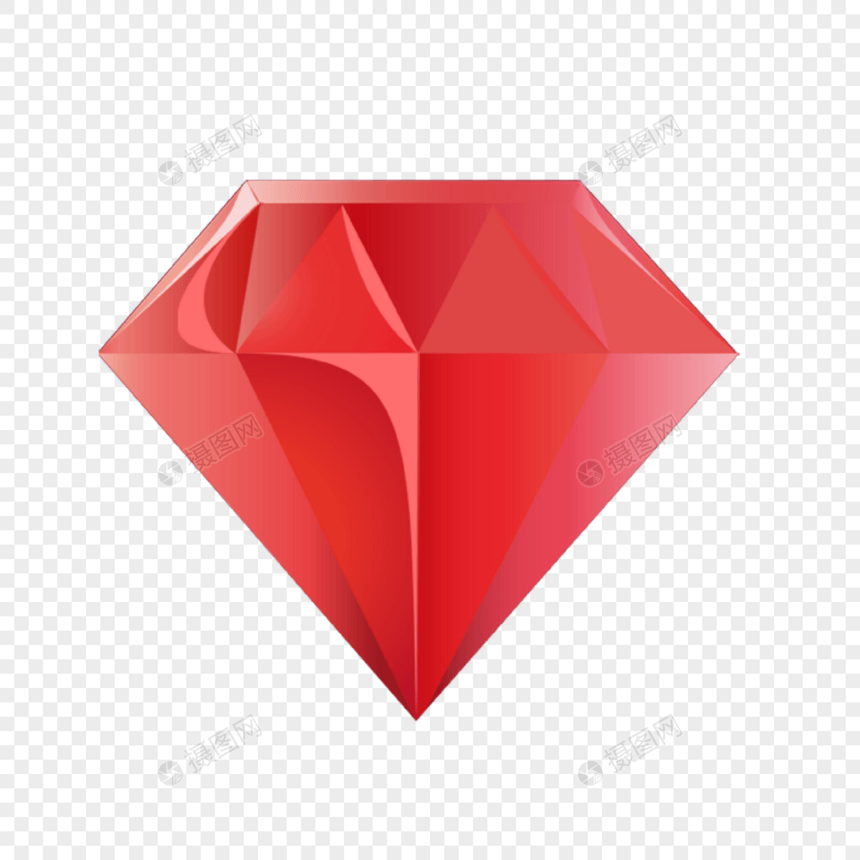 红色锥形游戏珠宝宝石图片