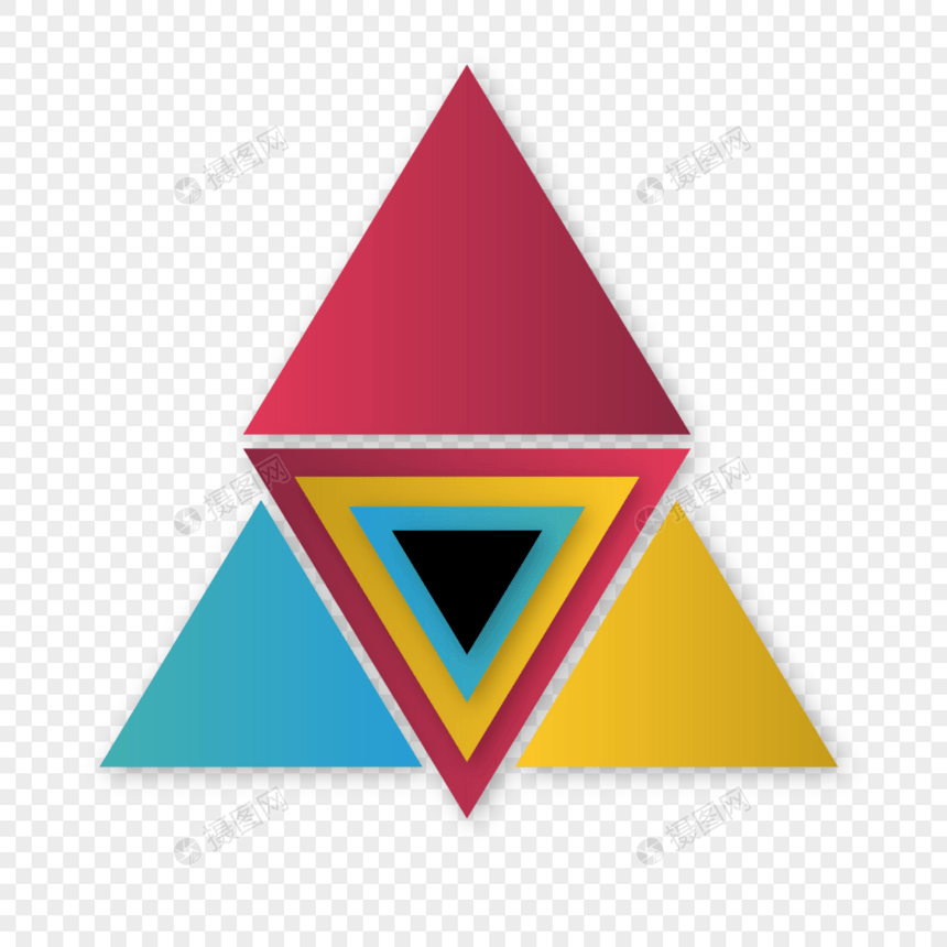 矢量创意三角形块png图像图片