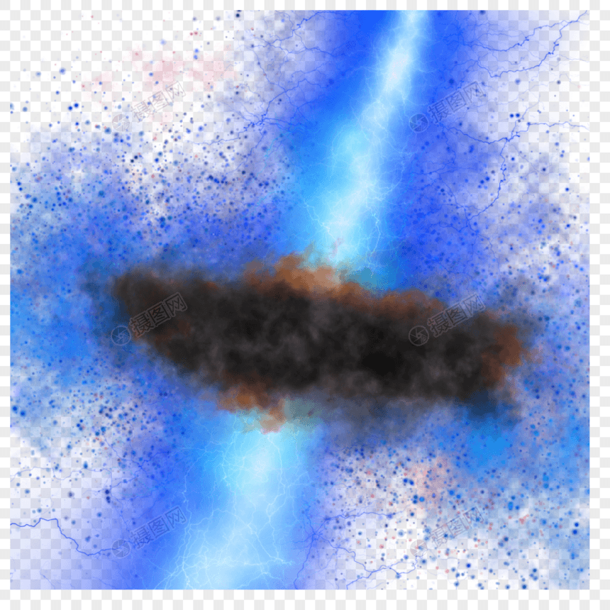宇宙黑洞蓝色光效图片