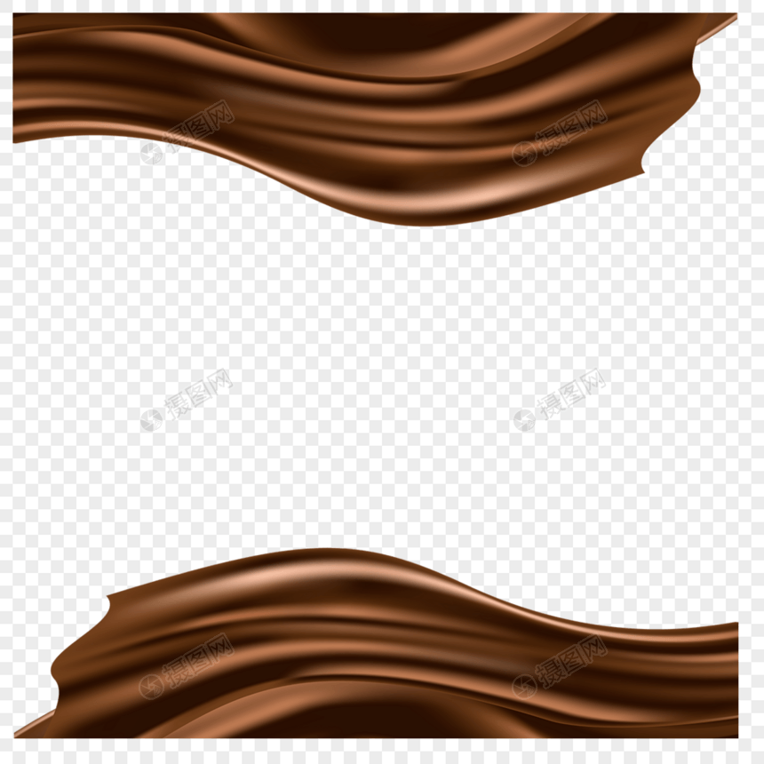 巧克力抽象波浪液体边框图片