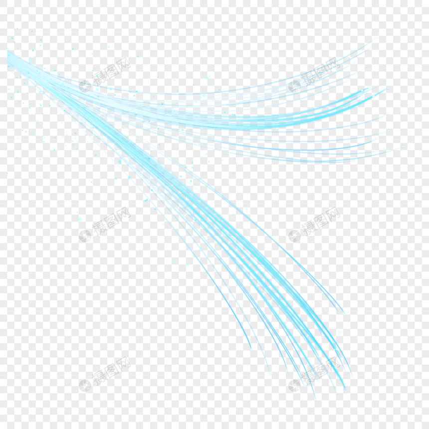 光纤蓝色光效三维抽象图片