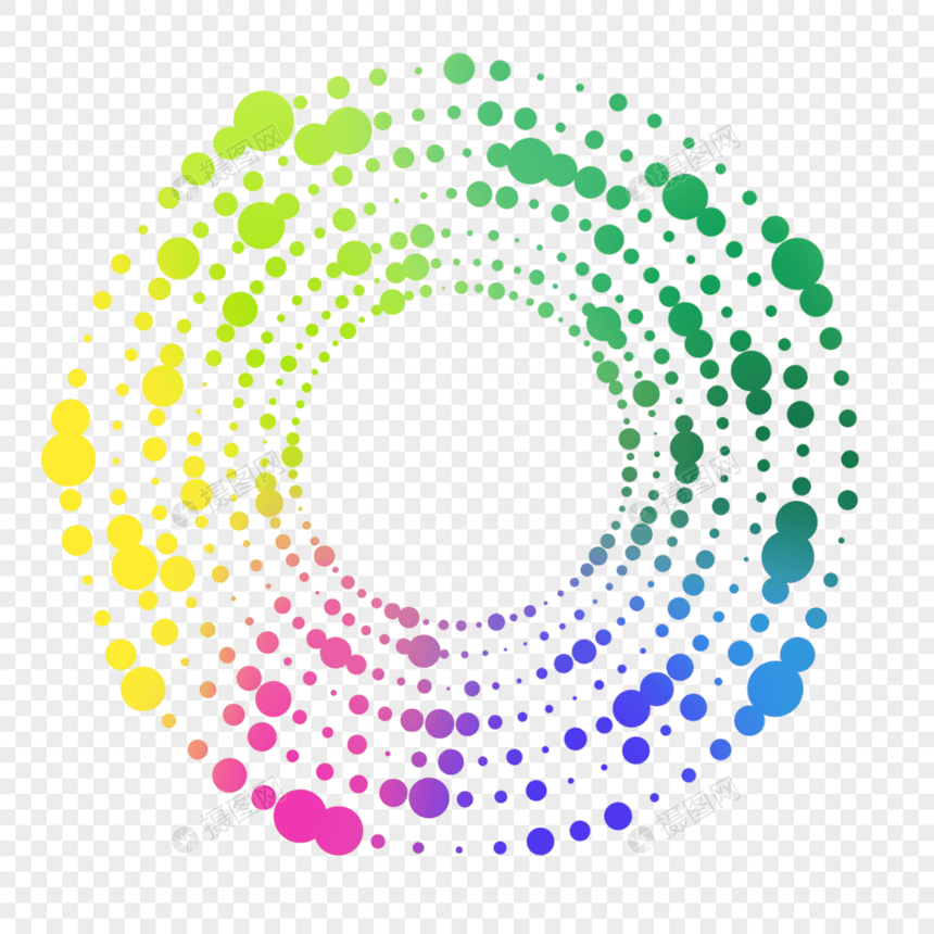 圆点彩色抽象半色调形状图片