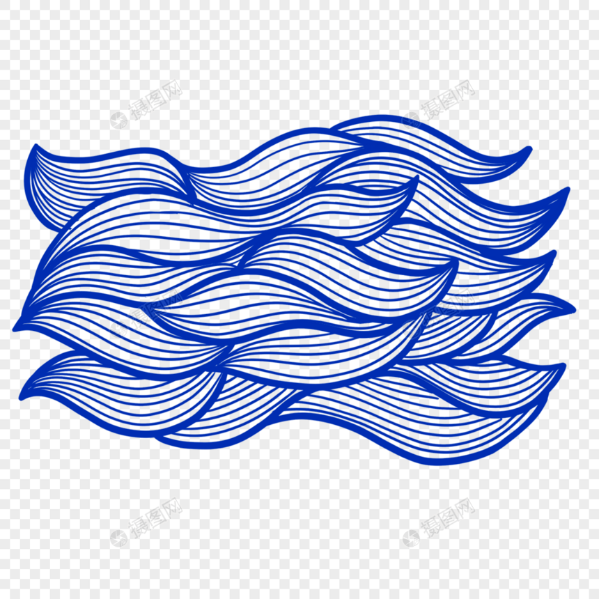 波浪抽象边框大海图片