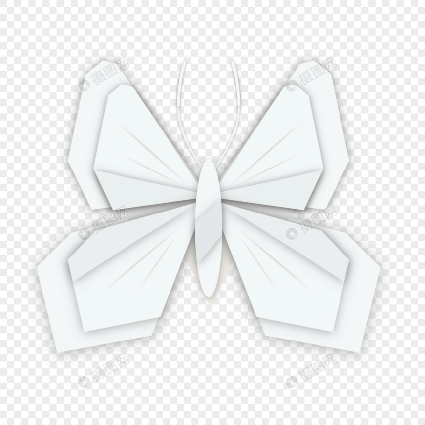 蝴蝶折纸手工抽象几何立体图案图片