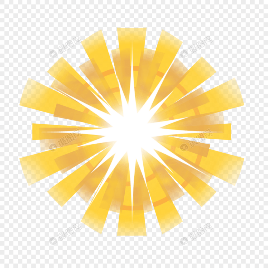 太阳抽象黄色几何图片