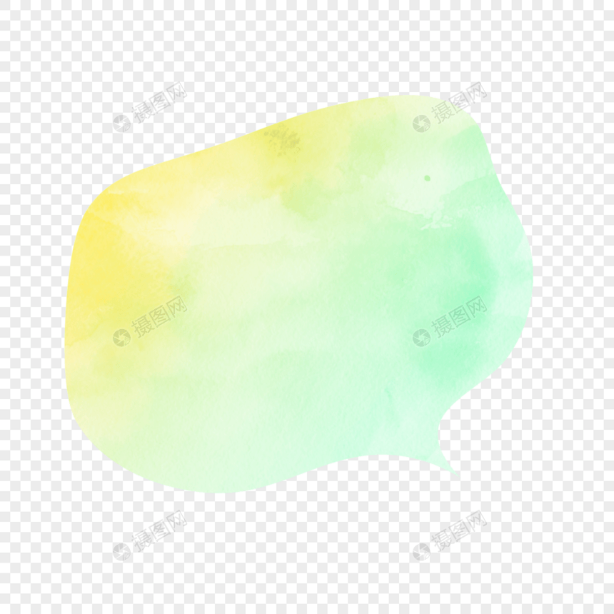 笔刷黄绿渐变色水彩图案图片