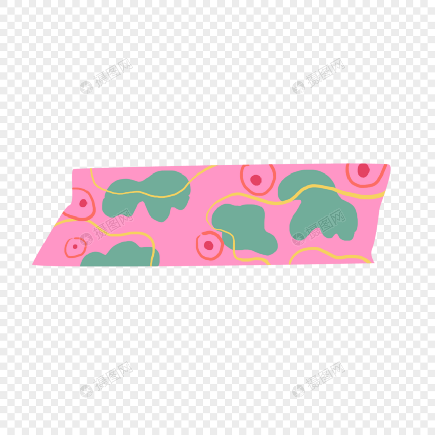 胶带可爱贴纸粉色背景线条花纹图片