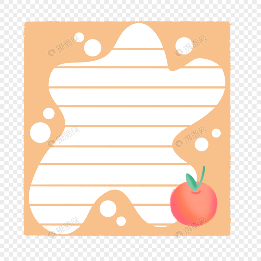 苹果图案涂鸦花纹可爱手账本便签图片