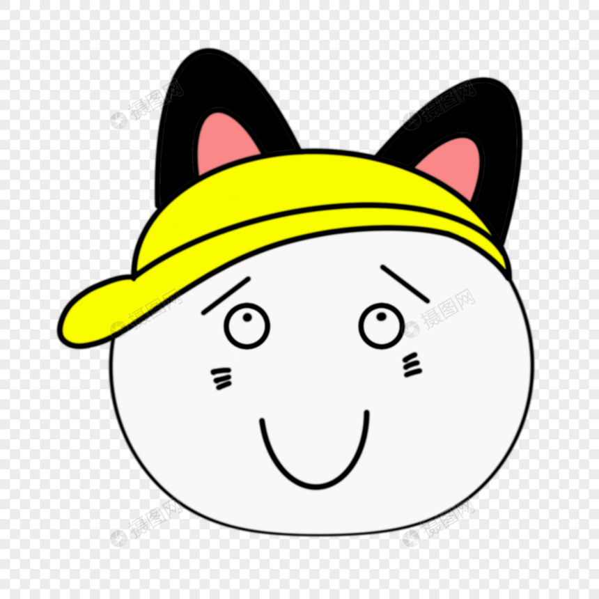 小猫耳朵可爱卡通表情魔法帽图片