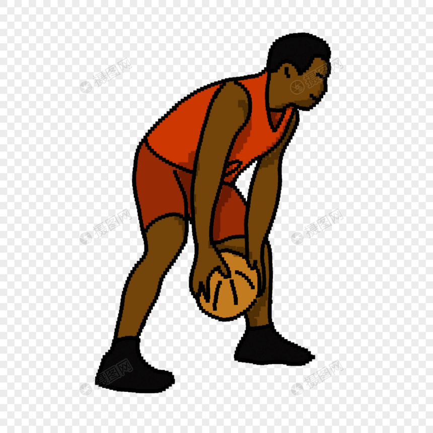 像素艺术篮球运动活力动感图片
