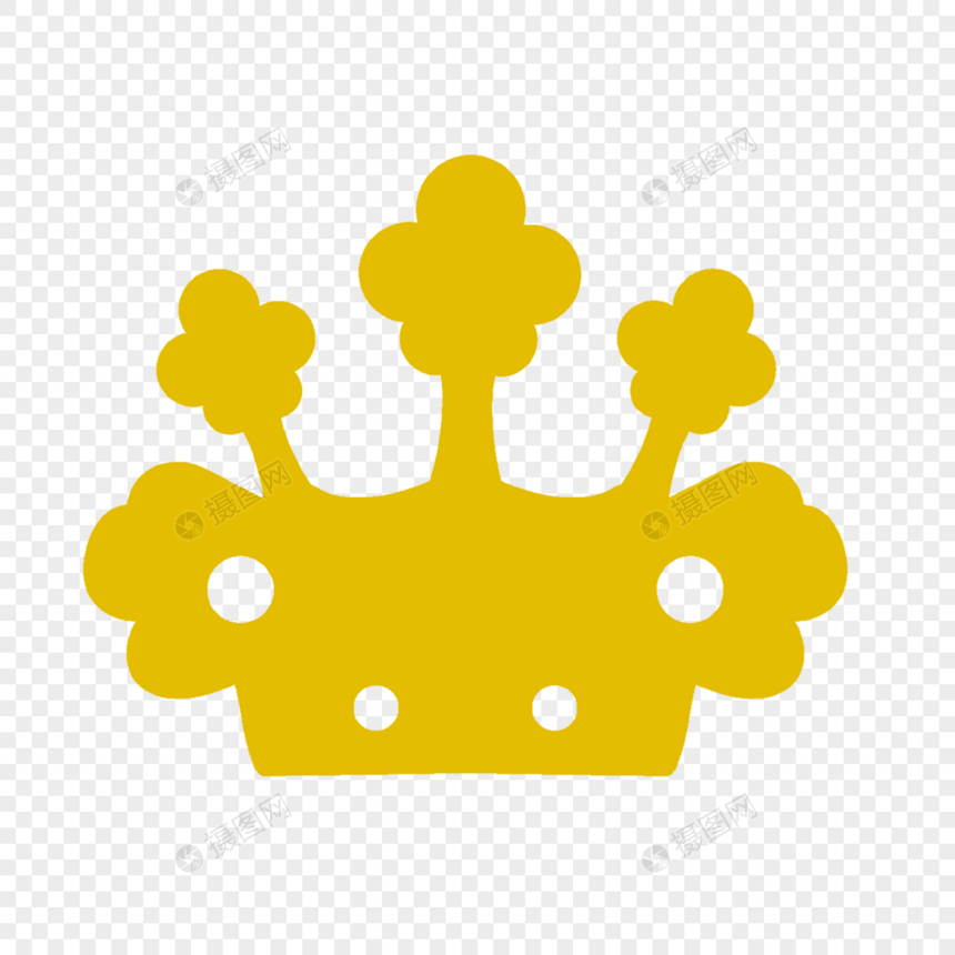 可爱金色梅花装饰简单皇冠图片