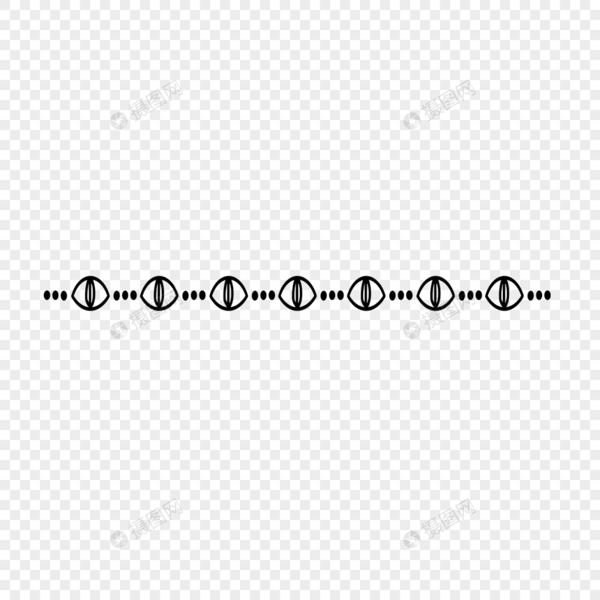 手绘眼睛图形涂鸦装饰分界线图片