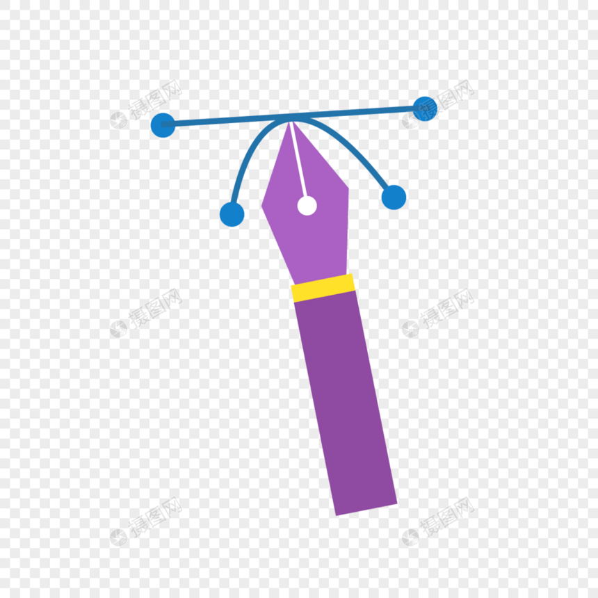 世界图形日紫色钢笔线条图片