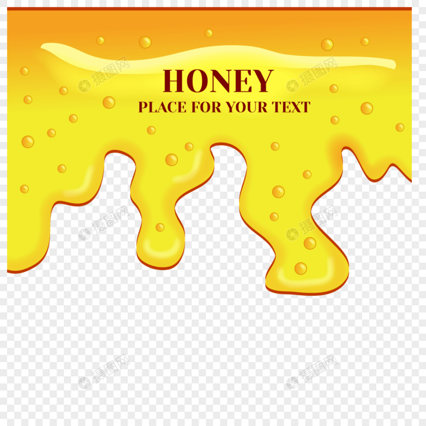 蜂蜜滴效果矢量图片