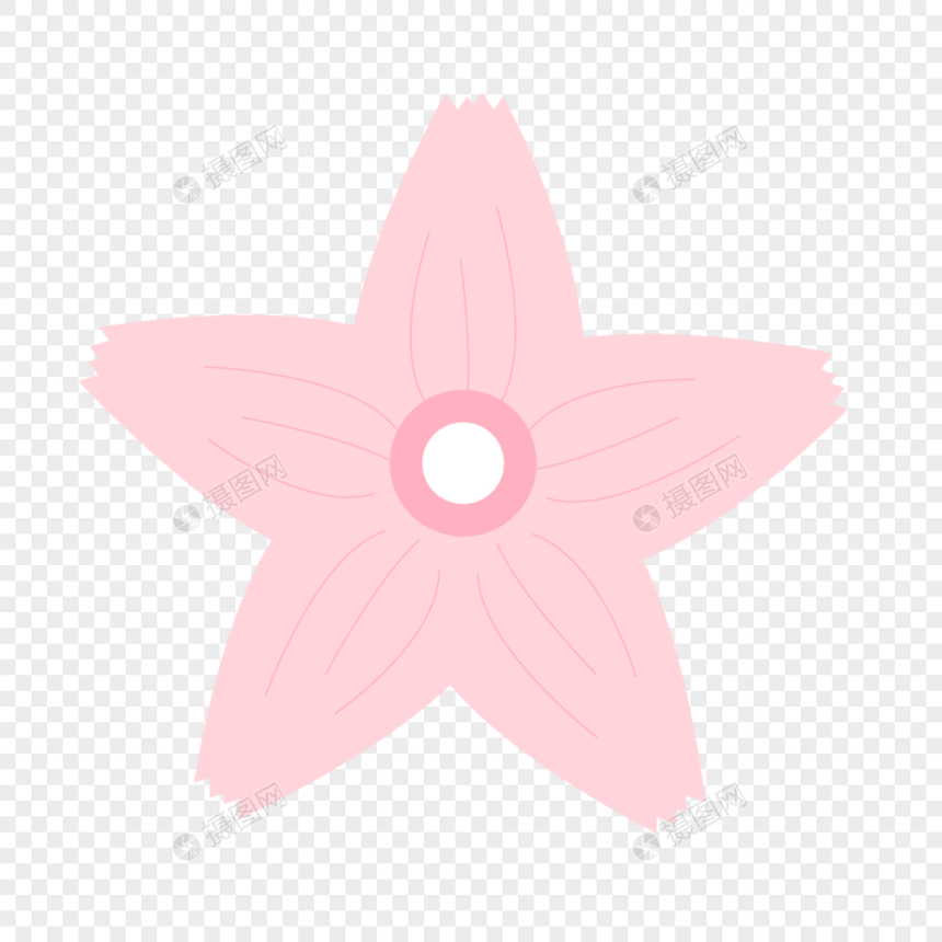 粉色五角星可爱樱花装扮图片