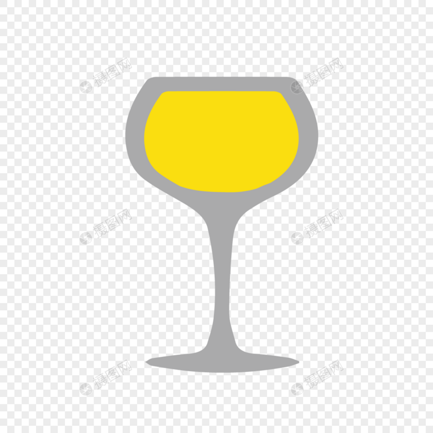狂欢节卡通黄色酒杯图片