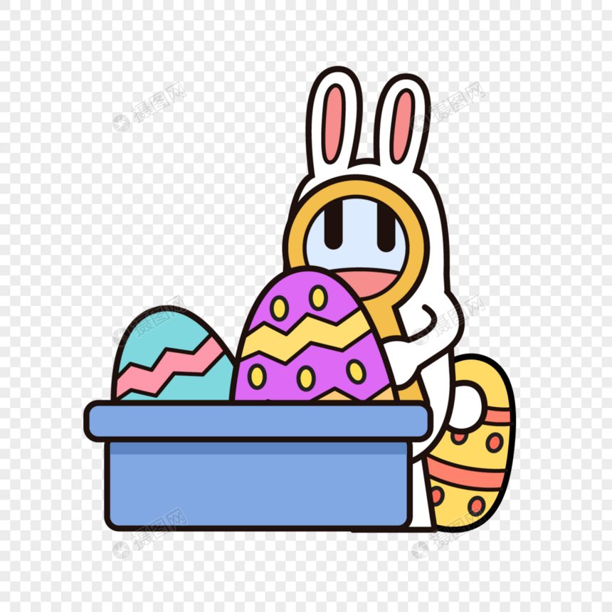 卡通复活节可爱兔子图片