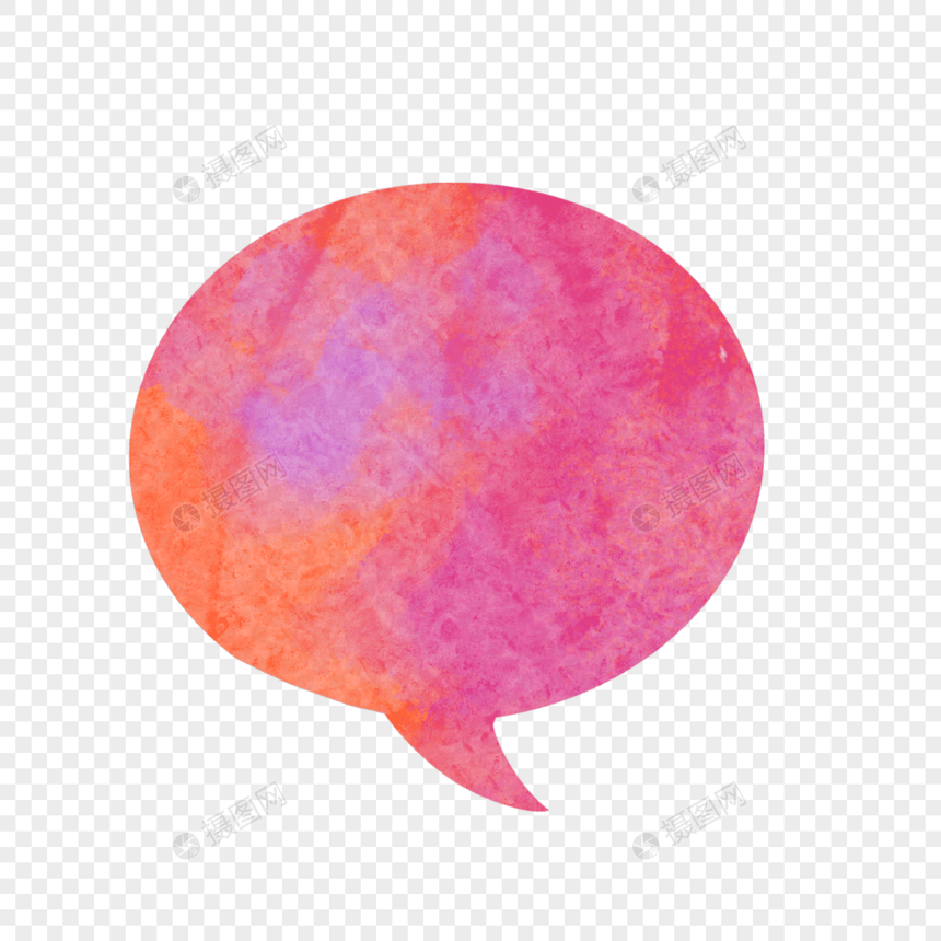 橙紫气泡对话框图片