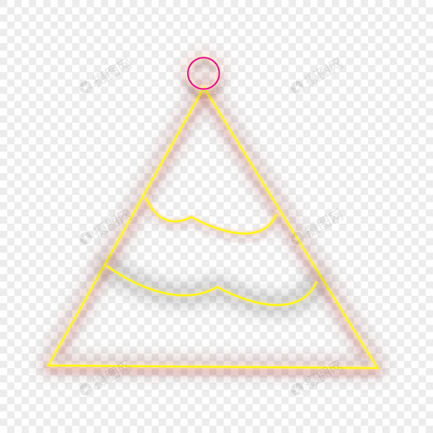 霓虹灯光效三角形不规则图案图片