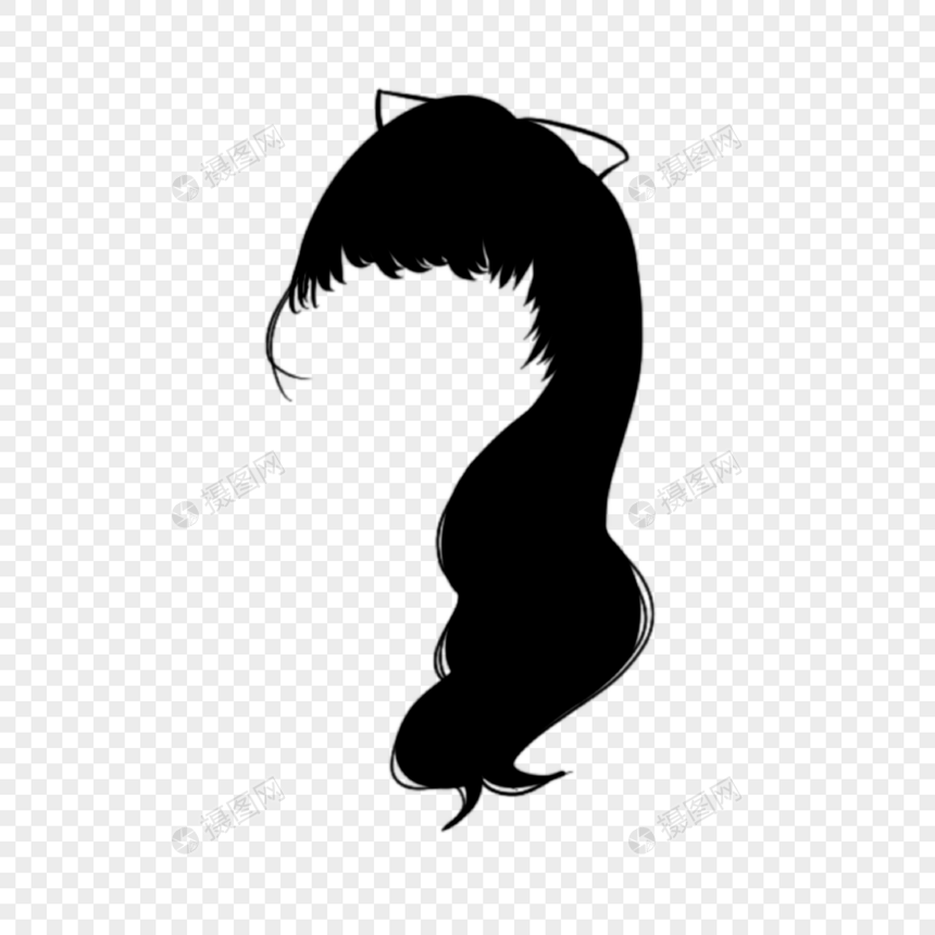 黑色发型装扮女中长发发型图片