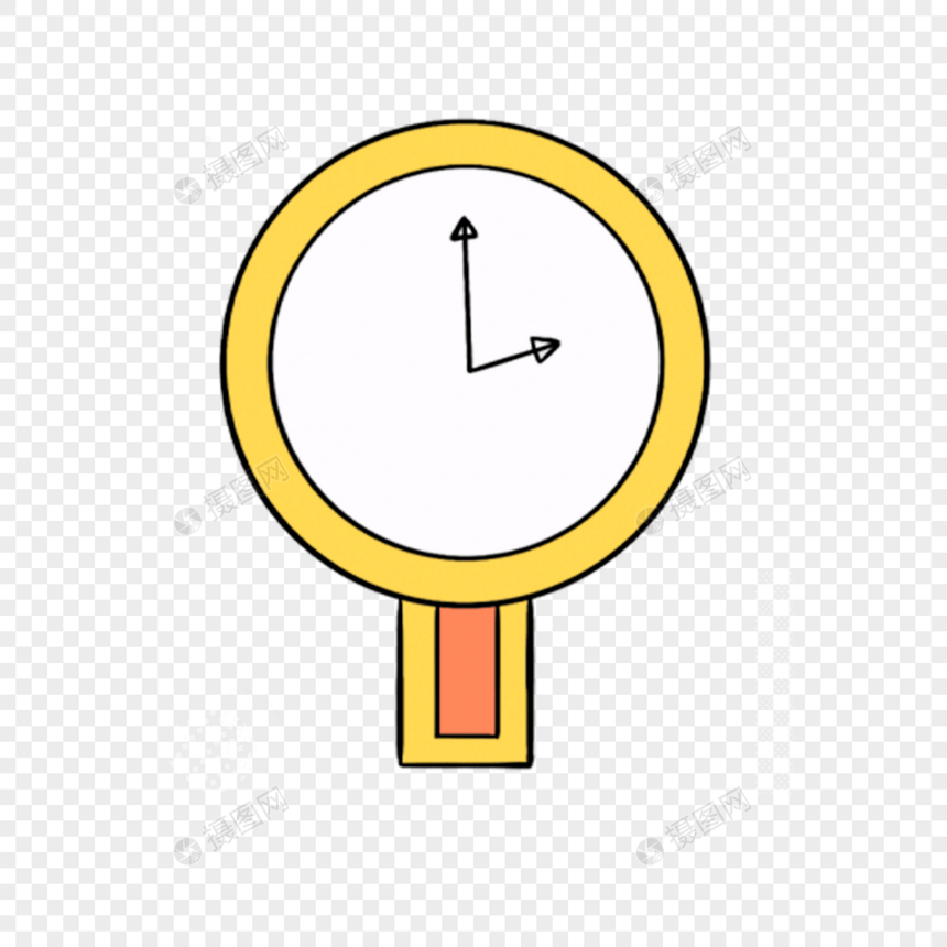 黄色可爱的钟表图片