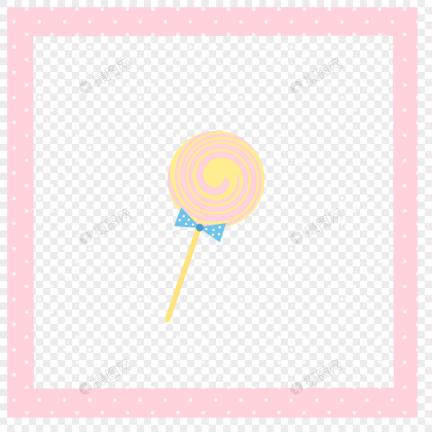 粉色棒棒糖边框图片