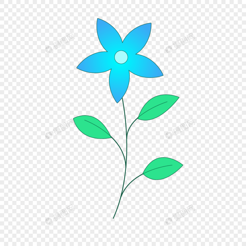 冰蓝色花瓣可爱春天花朵图片