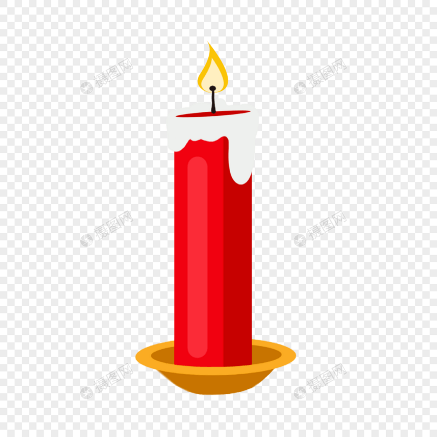 伊朗新年小托盘里的红蜡烛图片