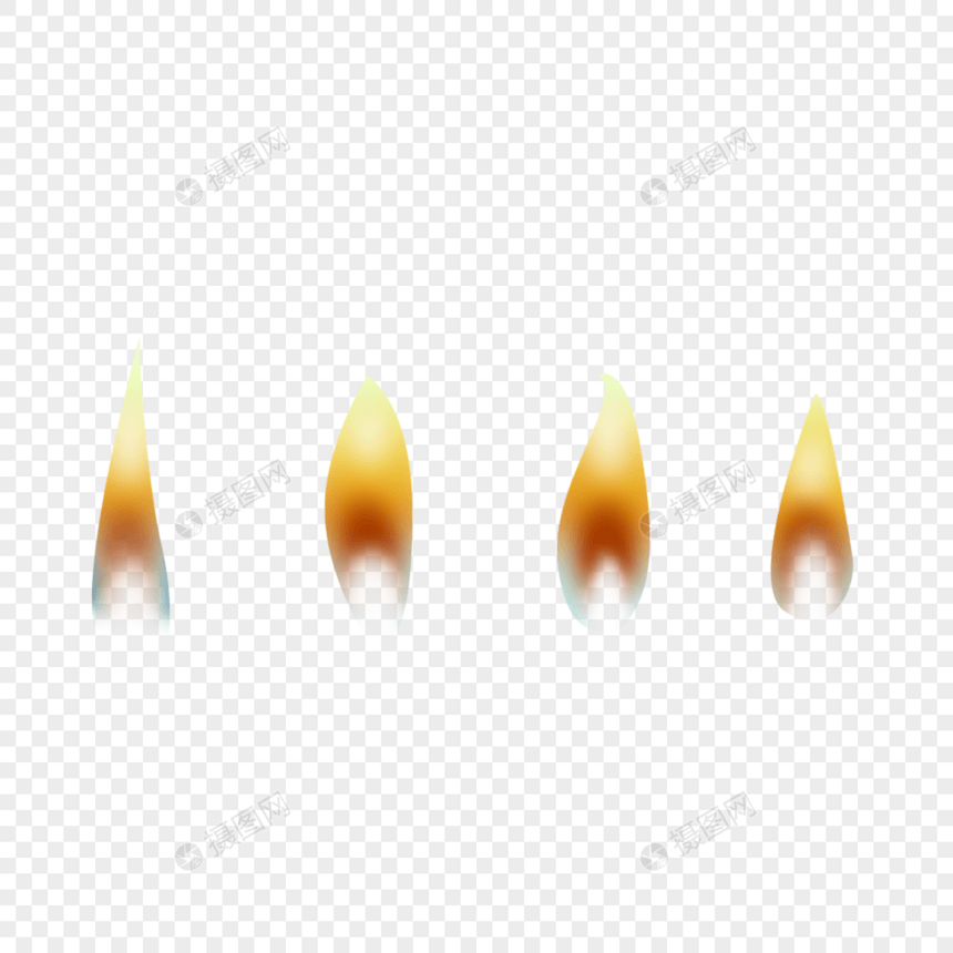 一组橘红色的燃烧火焰图片
