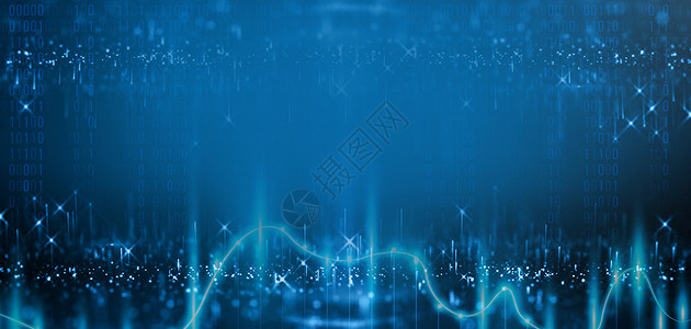 蓝色粒子科技背景图片