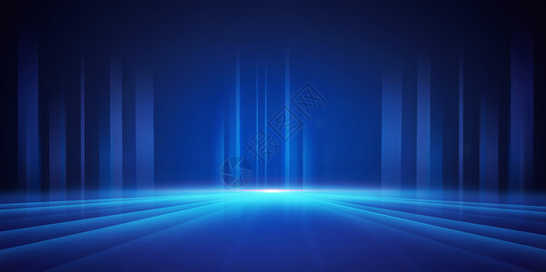几何叠加科技感大气蓝色商务背景设计图片