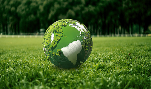 文明少年绿色环保地球背景设计图片