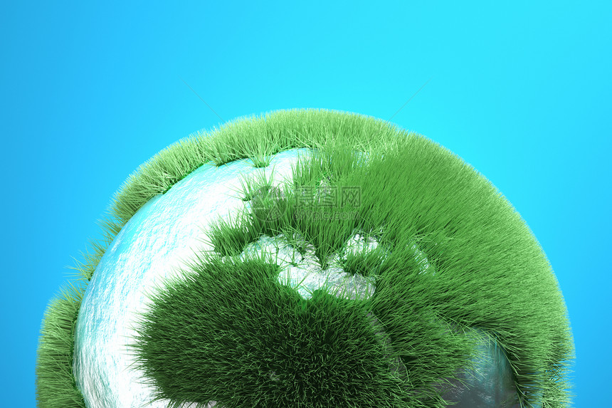 C4D绿色地球图片