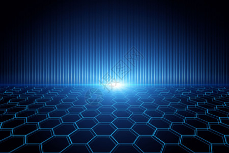 蜂巢素材大气蓝色科技蜂巢背景设计图片