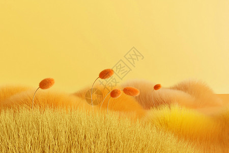 野罂粟创意毛绒场景设计图片
