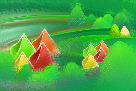 水晶粽子酸性玻璃风粽情端午背景设计图片
