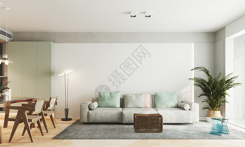 家装客厅效果图3D现代简约风客厅设计图片