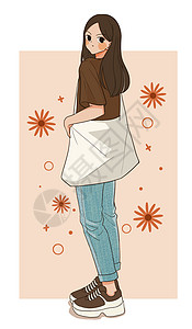 二次元少女日常穿搭立绘人物插画4图片