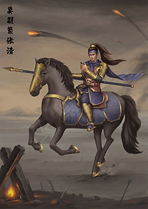 古代人物CG插画背景图片