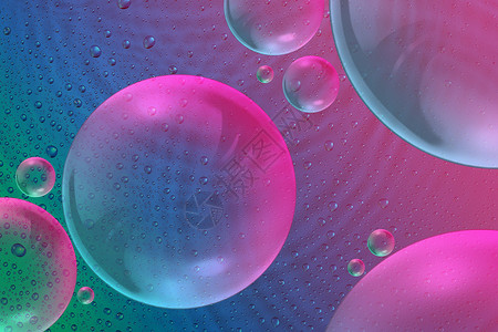 绿蓝紫色抽象水泡背景图片