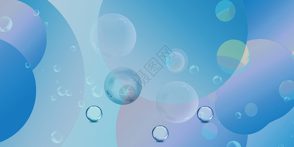 圆形水滴水草抽象水泡背景设计图片