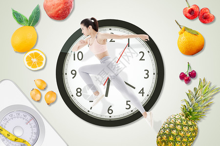 健康素食日创意蔬菜水果健身健康生活设计图片