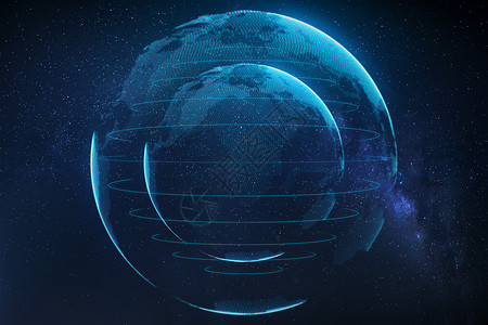 全球联网科技地球商务互联设计图片
