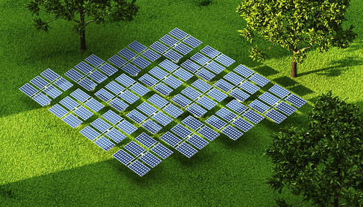 转介C4D环保太阳能电池板设计图片