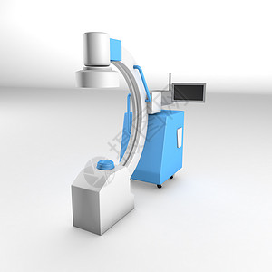 牙科医疗设备C4D蓝白色医疗机器3D立体元素插画