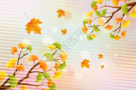 玻璃秋天背景背景图片