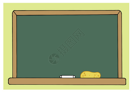 空白绿色教室黑板图片