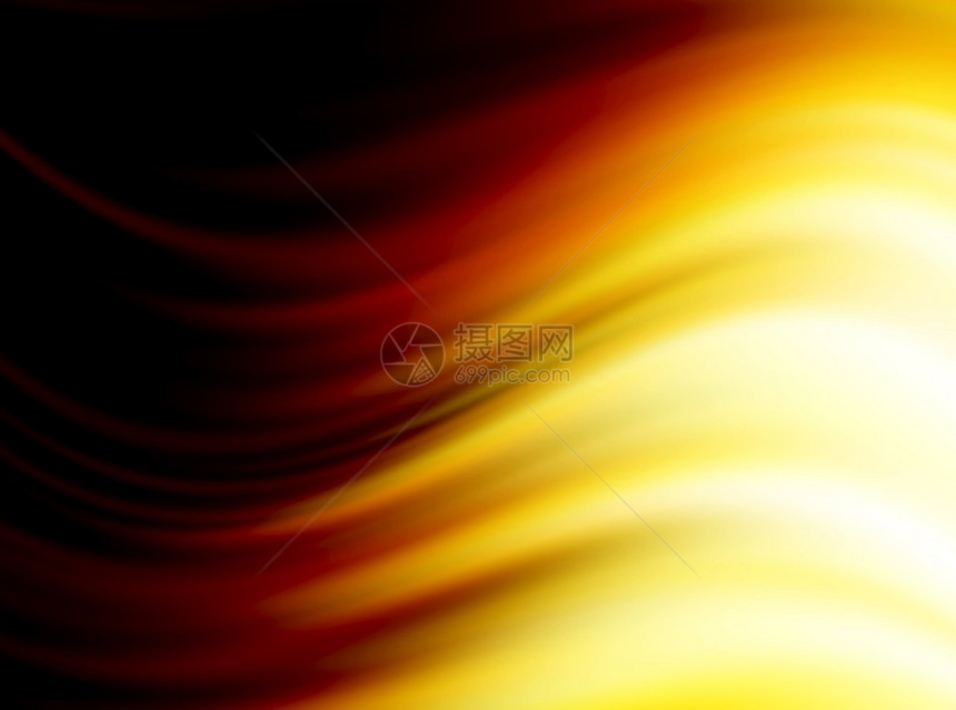 概念火背景黑色和橙色波浪图片