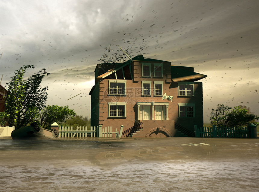 洪水屋3D渲染图片